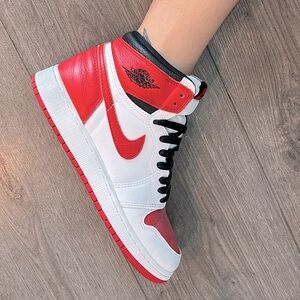 Air Jordan 1 Retro High OG Heritage Red and White Size 7.5 W